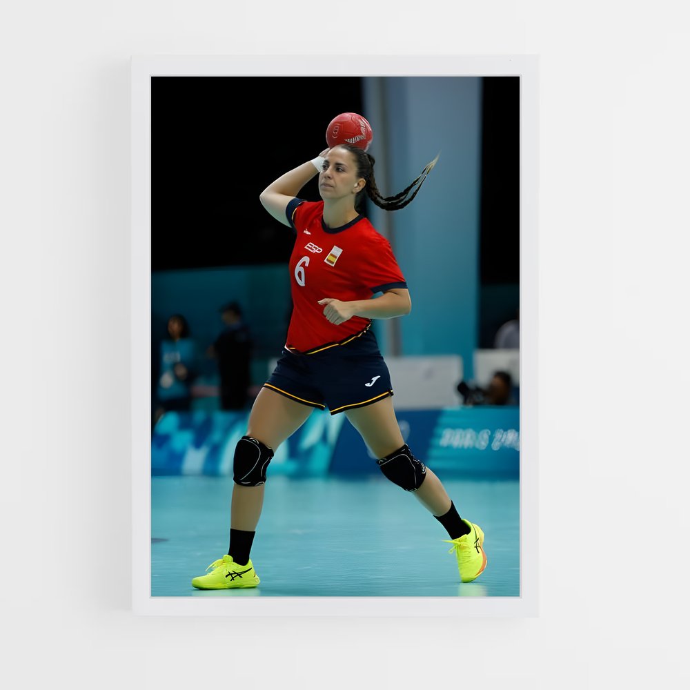 Poster L'Équipe en Rouge – affiche Handball (vue 3)